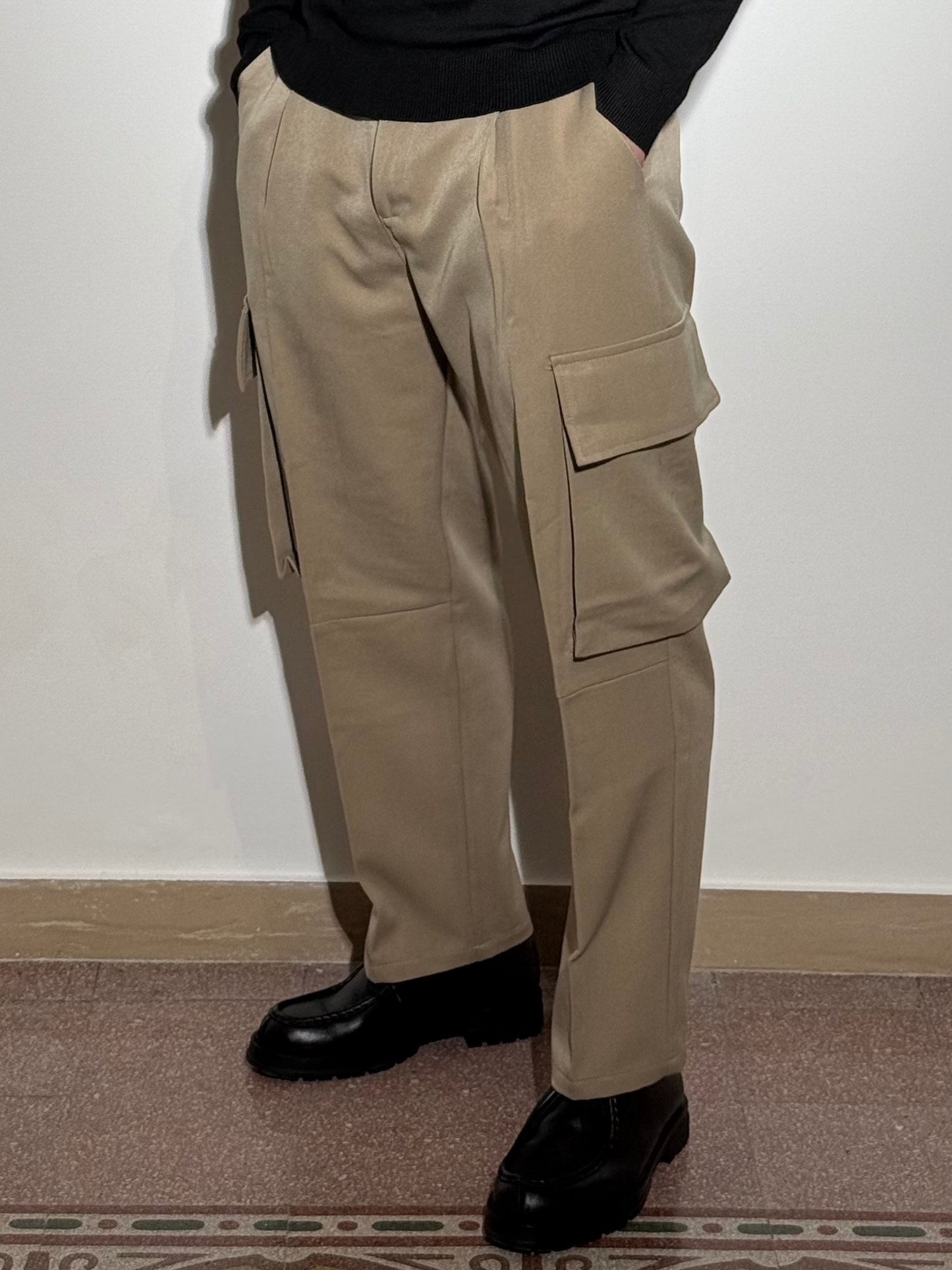 PANTALONE CARGO OVERSIZE BEIGE