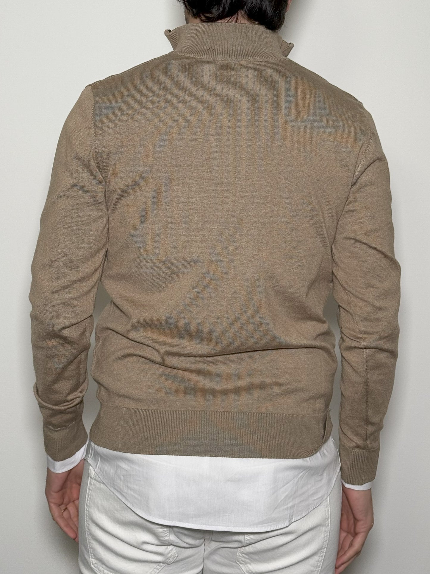 PULLOVER CON CERNIERA BEIGE