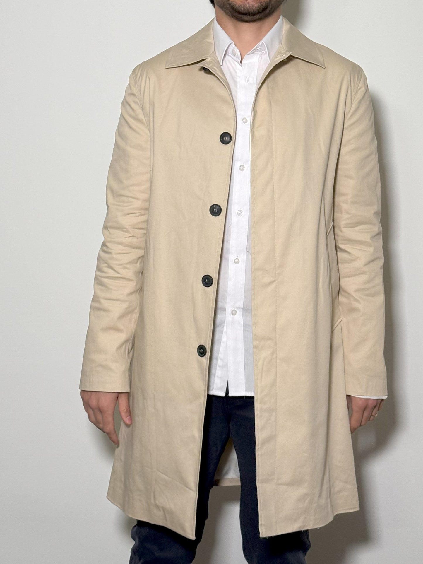 TRENCH MONOPETTO AVORIO