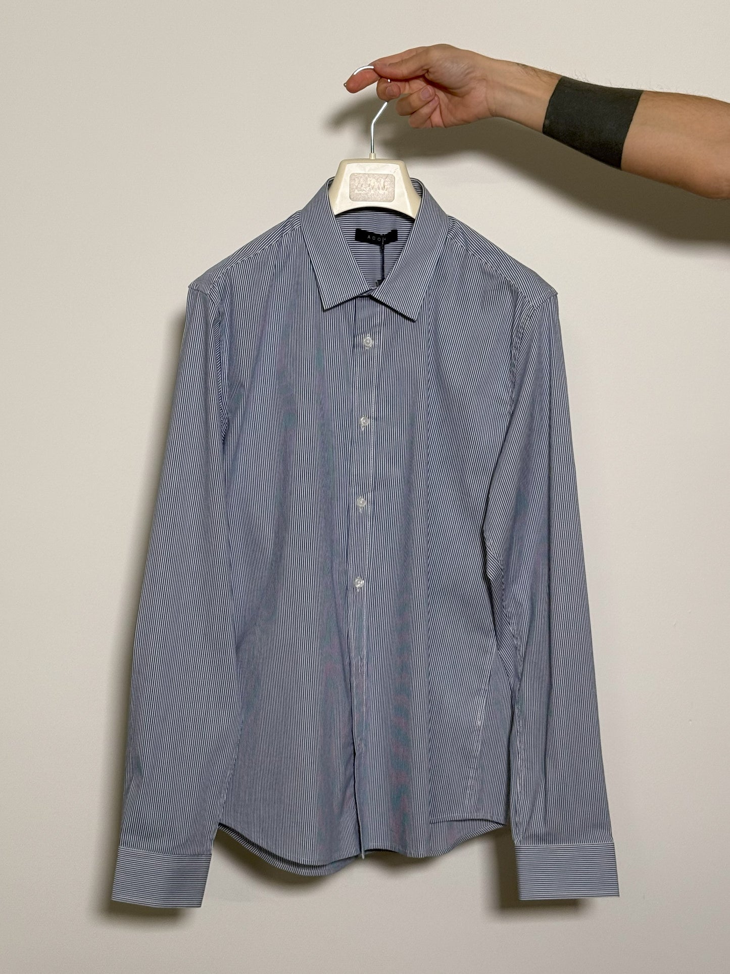 CAMICIA A RIGHE BIANCHE E AZZURRE