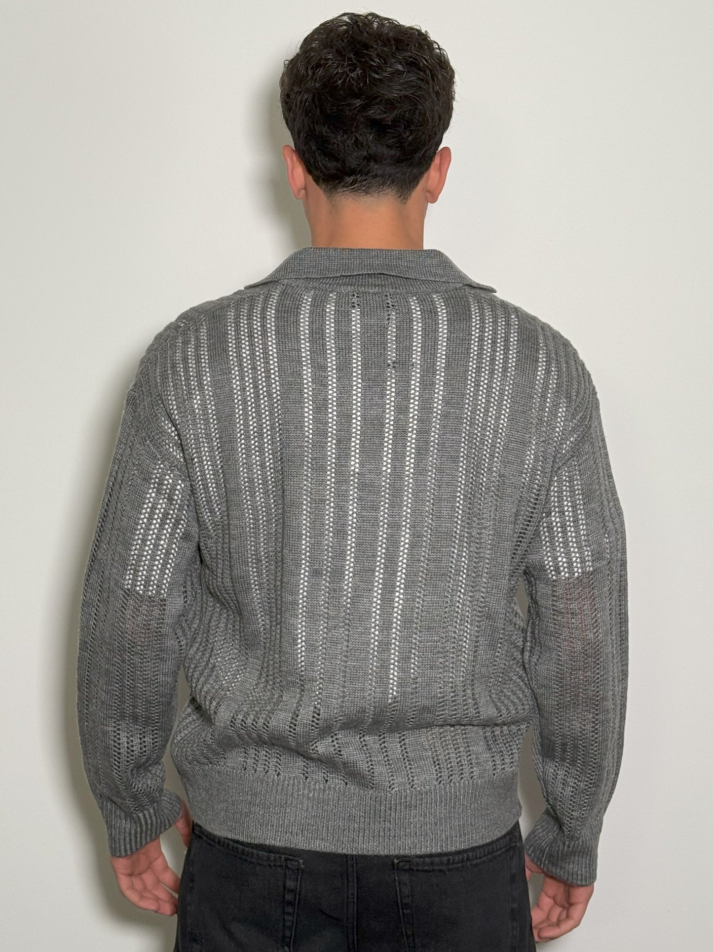 MAGLIONCINO GRIGIO TRAFORATO