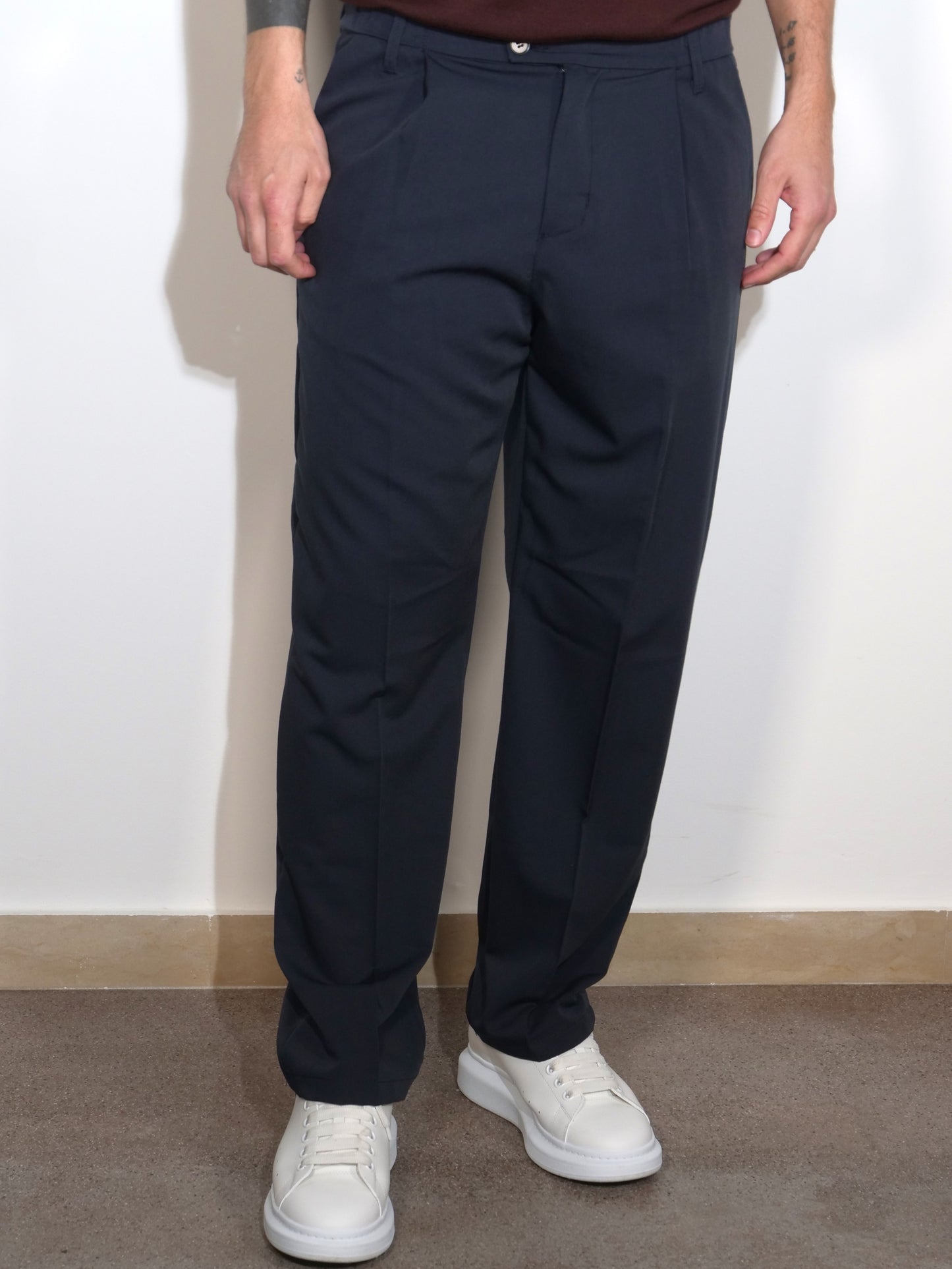 PANTALONE BLU WIDE FIT