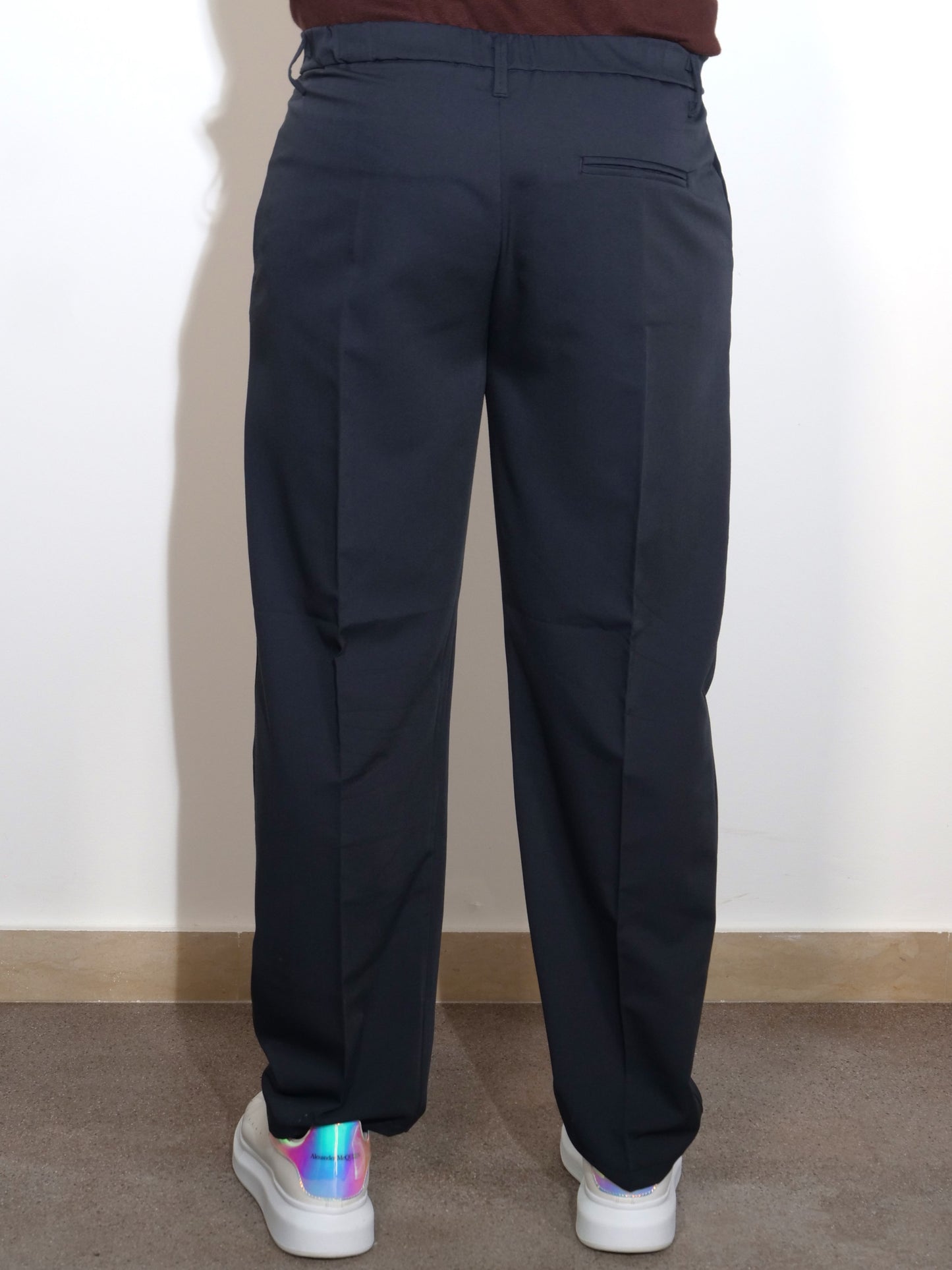 PANTALONE BLU WIDE FIT