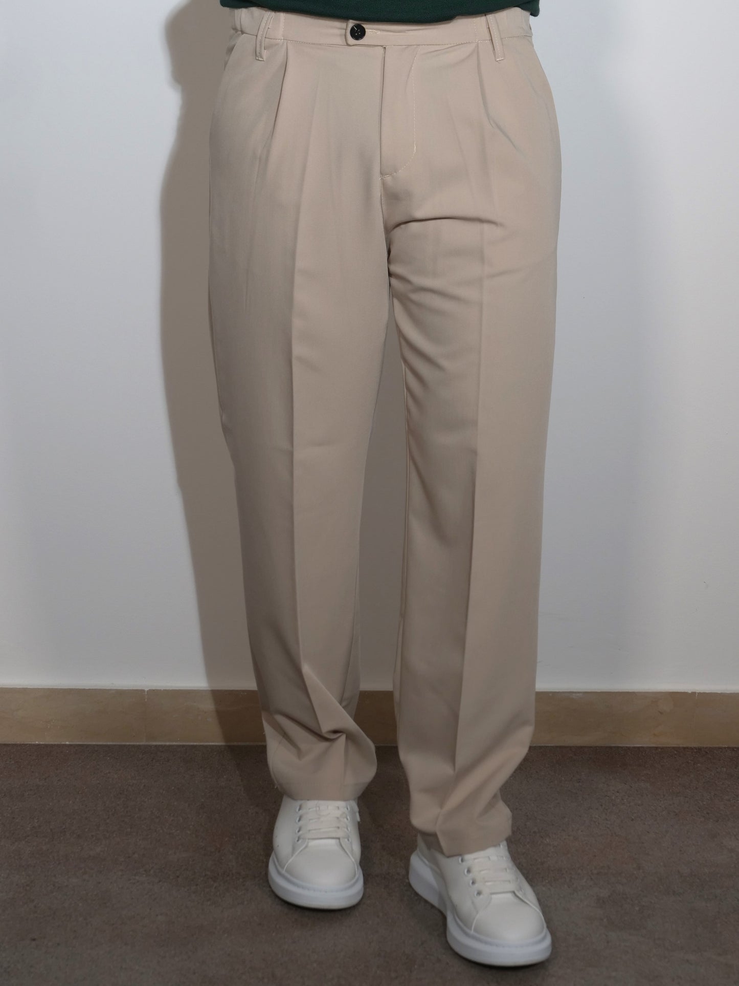 PANTALONE BEIGE WIDE FIT