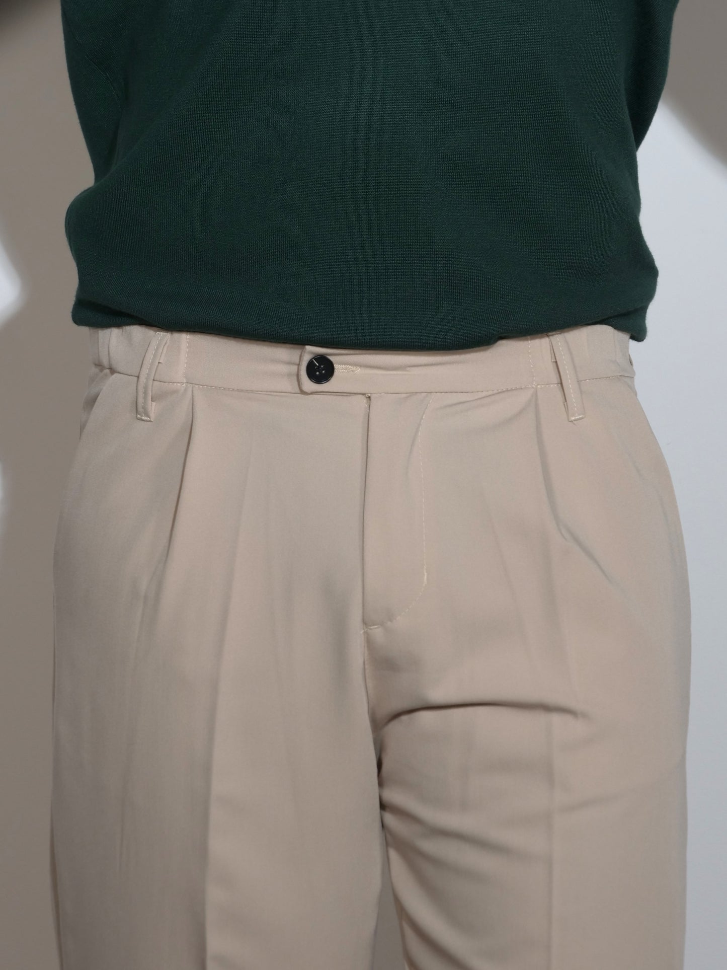 PANTALONE BEIGE WIDE FIT