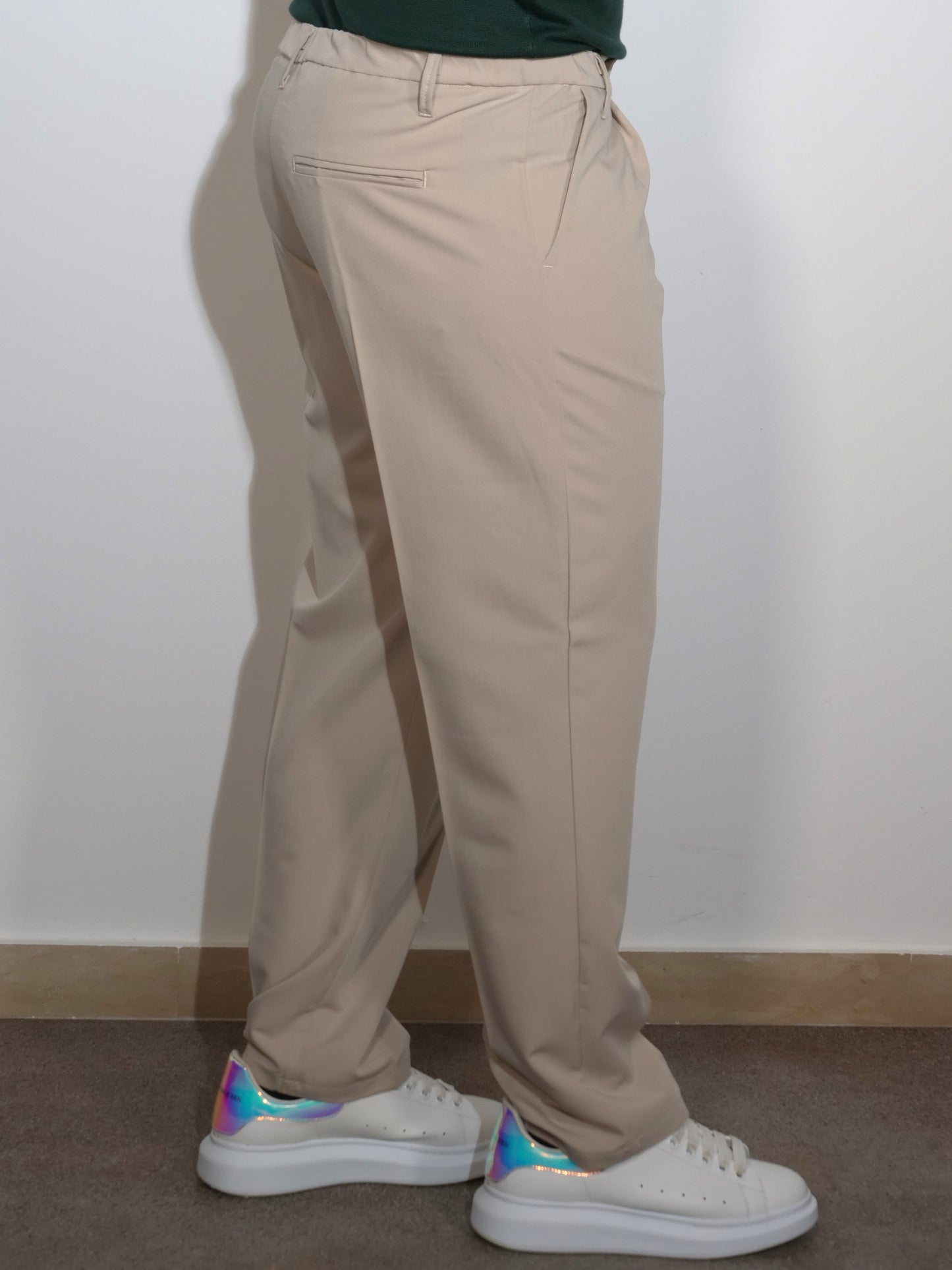 PANTALONE BEIGE WIDE FIT