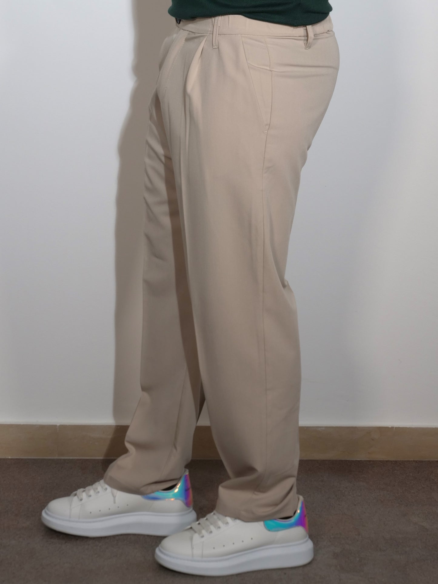 PANTALONE BEIGE WIDE FIT