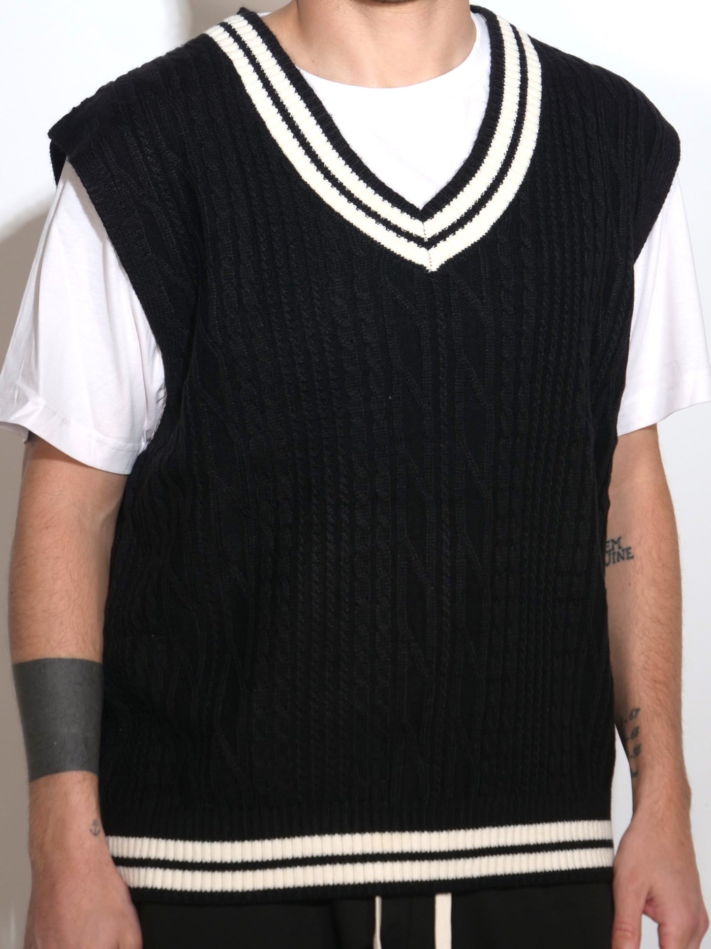 GILET VARSITY NERO
