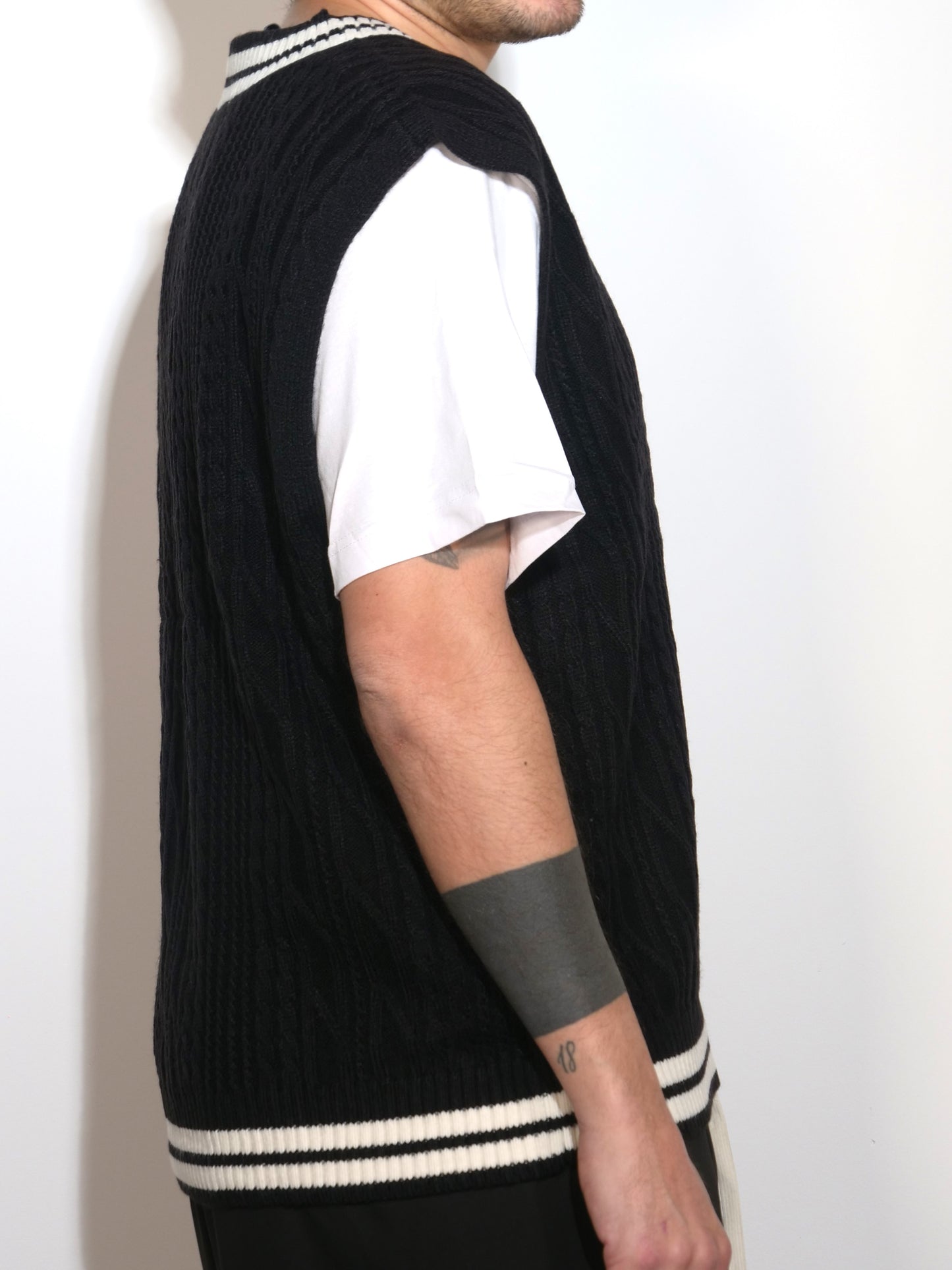 GILET VARSITY NERO