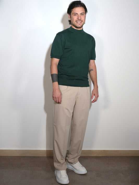 PANTALONE BEIGE WIDE FIT