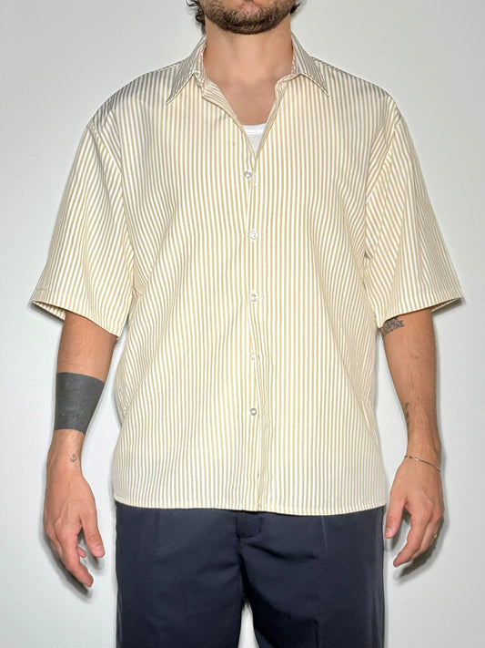 CAMICIA MANICHE CORTE IN VISCOSA GIALLA