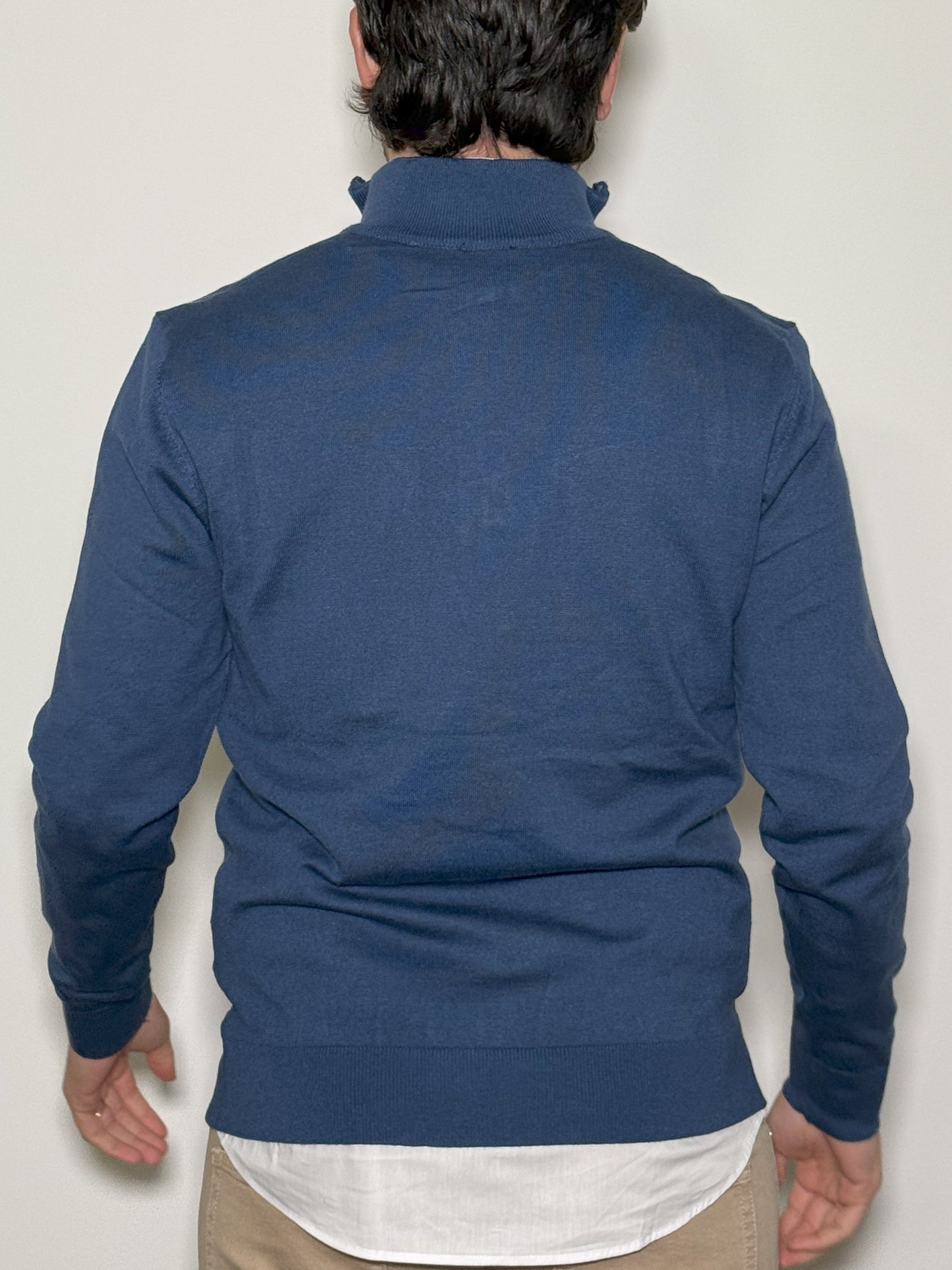 PULLOVER CON CERNIERA BLU