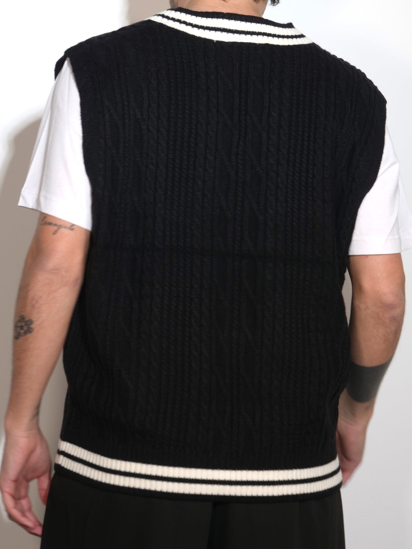 GILET VARSITY NERO